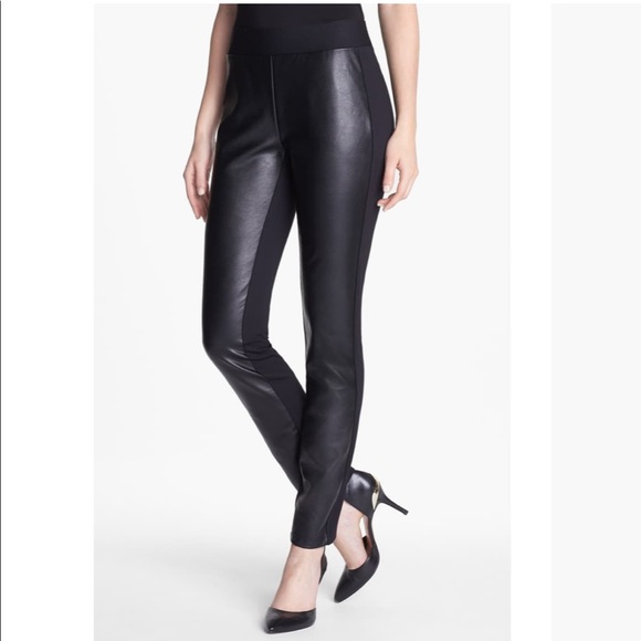 nydj faux leather leggings